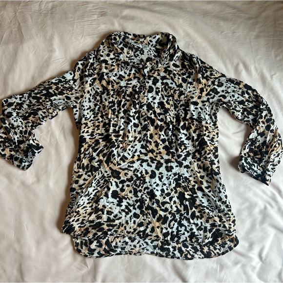 Cato Leopard Print Blouse - Size Large - Picture 1 of 6